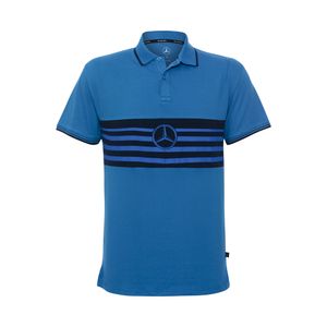 Camisa Polo Grid Stripes Masculino Mercedes-Benz