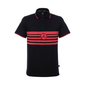 Camisa Polo Grid Stripes Masculino Mercedes-Benz