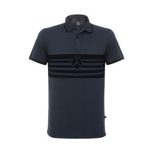 Camisa Polo Grid Stripes Masculino Mercedes-Benz